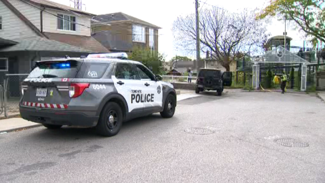 Police at the scene of the crash on Tuesday.