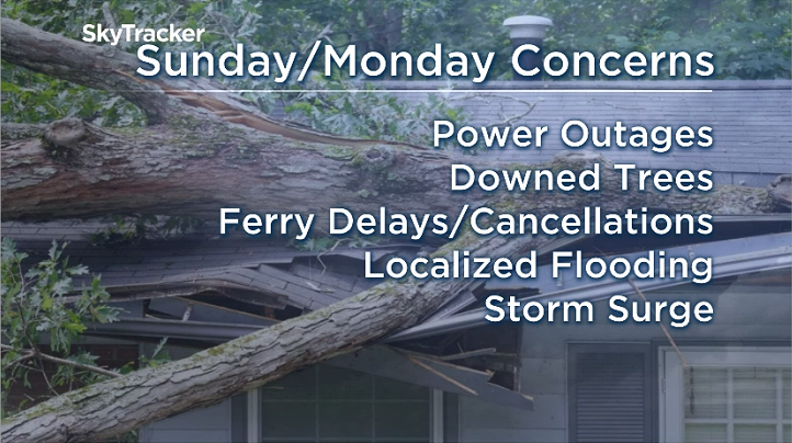 Concerns going into Sunday and Monday for B.C.’s South Coast.