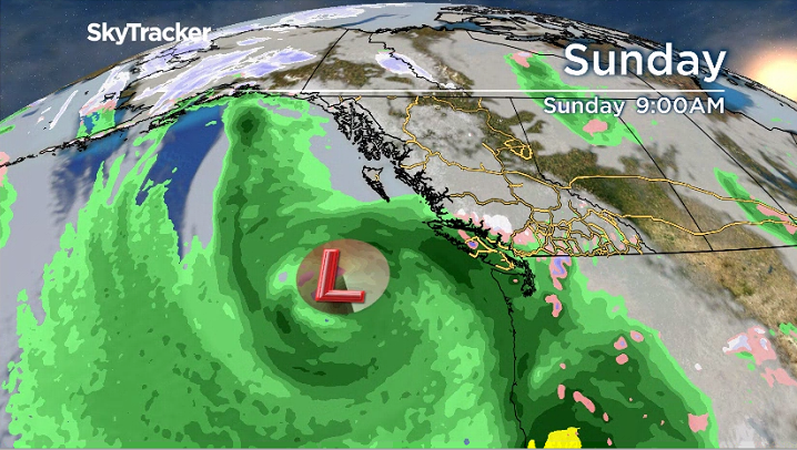 A look at the storm expected to move through on Sunday.
