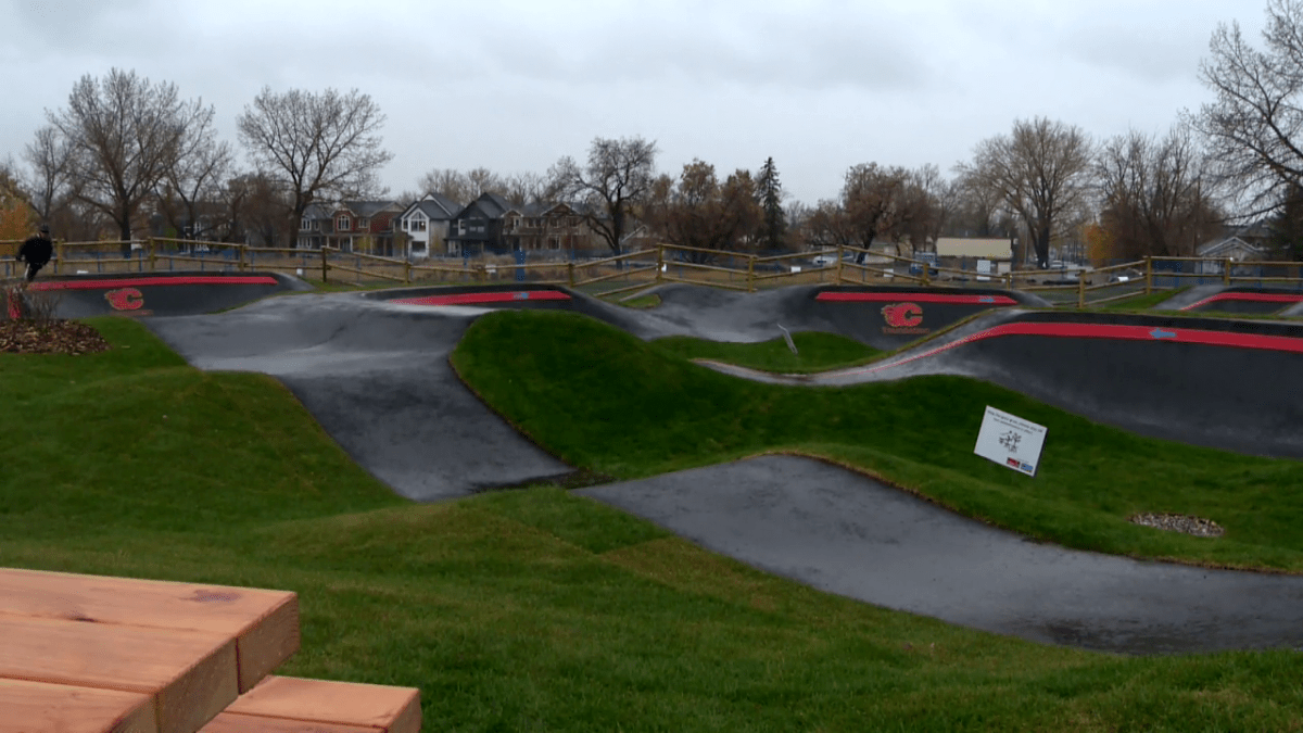 The Inglewood Pump Track opened in Calgary on Saturday, Oct. 23, 2021.