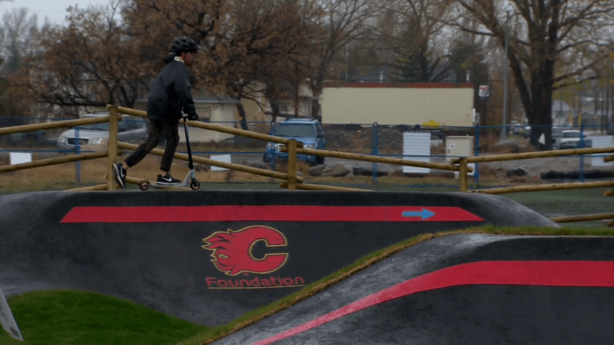 The Inglewood Pump Track opened in Calgary on Saturday, Oct. 23, 2021.