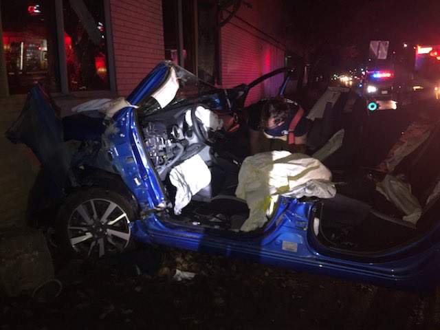 One person had to be extricated from the vehicle after a crash at 2 a.m. Oct. 15, 2021. London police are investigating.