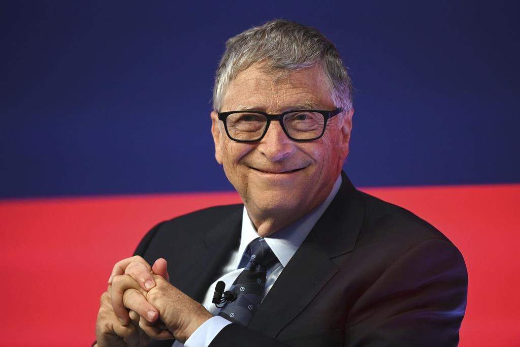 FILE - Bill Gates speaks during the Global Investment Summit at the Science Museum, London, Tuesday, Oct, 19, 2021. A small city in the top U.S. coal-mining state of Wyoming will be home to a Bill Gates-backed experimental nuclear power project near a coal-fired power plant that will soon close, officials announced Tuesday, Nov. 16, 2021. (Leon Neal/Pool Photo via AP, File).