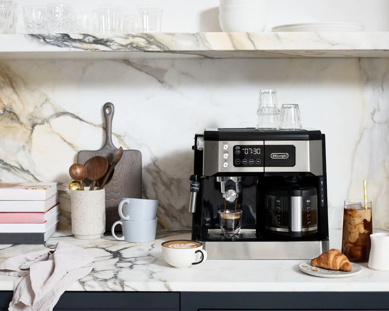 The DeLonghi All-in-One Combination Coffee/Espresso with Advanced Cappuccino system.