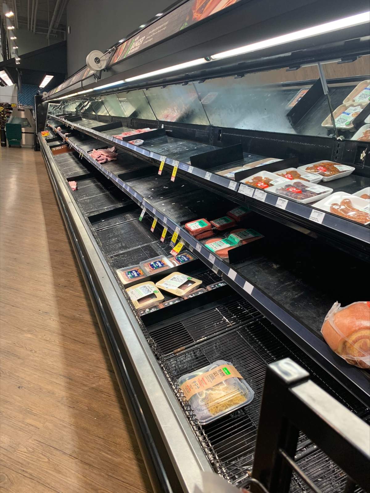 Bare shelves in Abbotsford.