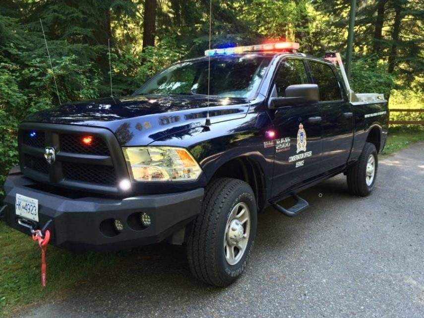 File photo of a B.C. Conservation Officer Service vehicle.
