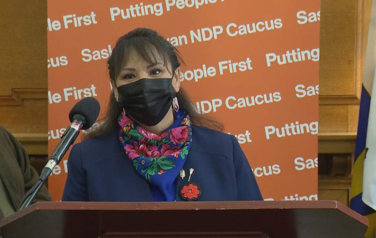 Opposition critic for First Nations and Métis relations, truth and reconciliation Betty Nippi-Albright.