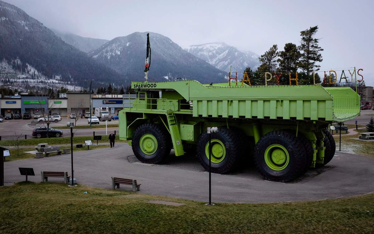 The coal mining town of Sparwood, B.C., just west of the Alberta-British Columbia border, is shown on Wednesday, Nov. 30, 2016.