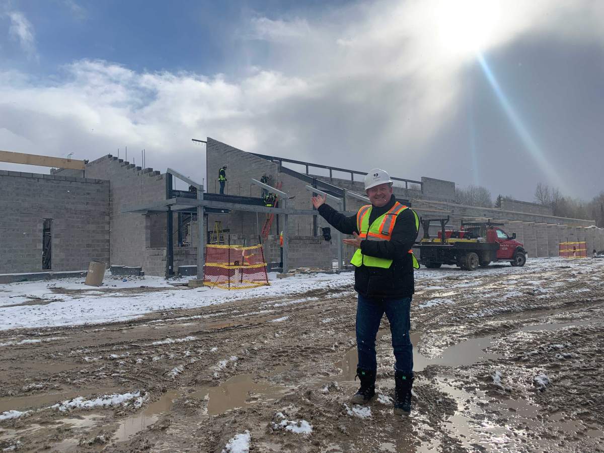 The animal care centre under construction in Peterborough.