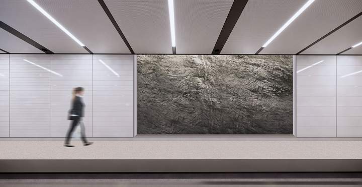 A rock from Mount Royal will adorn the inside of the Édouard Monpetit REM station.