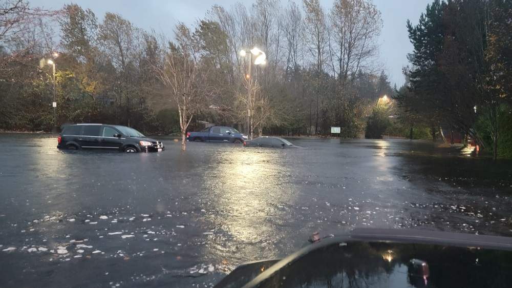 Planet Ice arena on Nordel Ct in Delta is completely flooded.