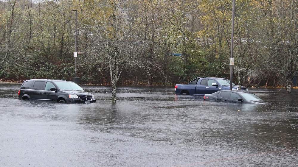 Planet Ice arena on Nordel Ct in Delta is completely flooded.