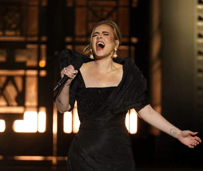 Adele appears onstage during the 'Adele One Night Only' special.