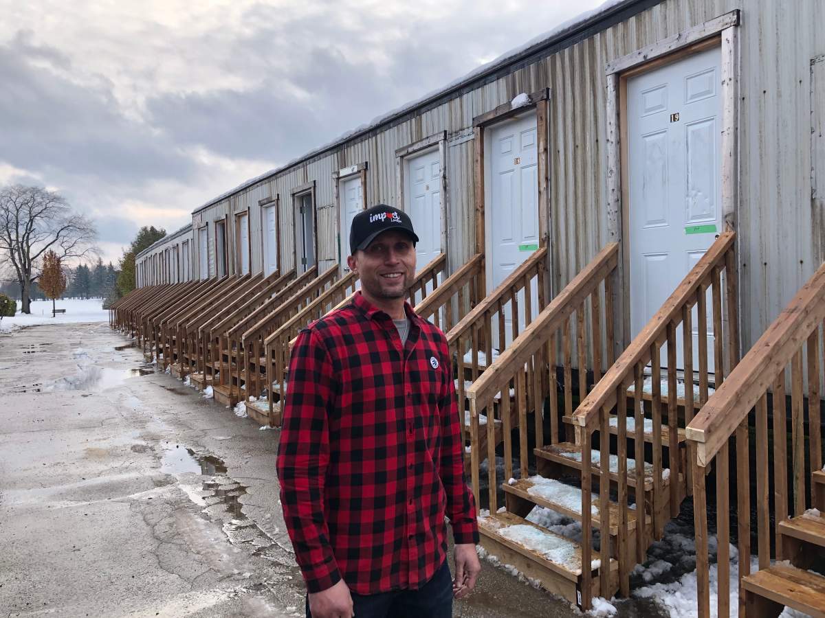 The temporary shelter site was managed by George Clarke and operated by his fellow staff members at Impact London, a local non-profit led by people with lived experience.