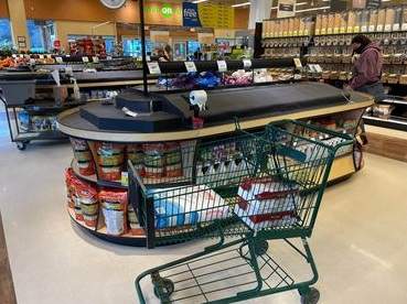Bare shelves in Kamloops