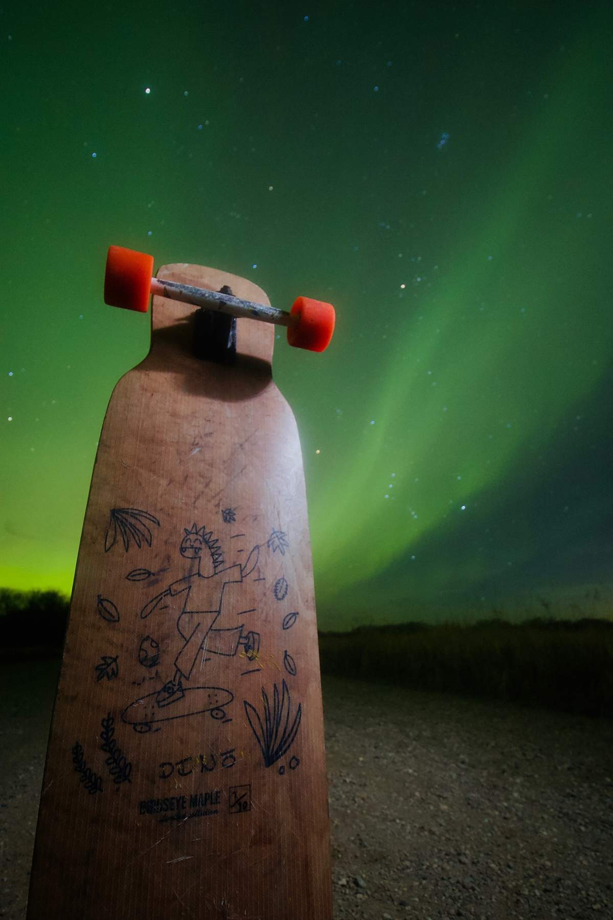 An aurora borealis spotted north of Edmonton on Thursday, Nov. 4, 2021.