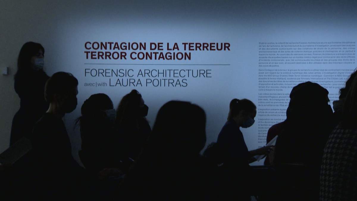 The Montreal Museum of Contemporary Art has kicked off its first exhibition at its temporary location on the ground floor of Place Ville Marie.  (Global News/Phil Carpenter).