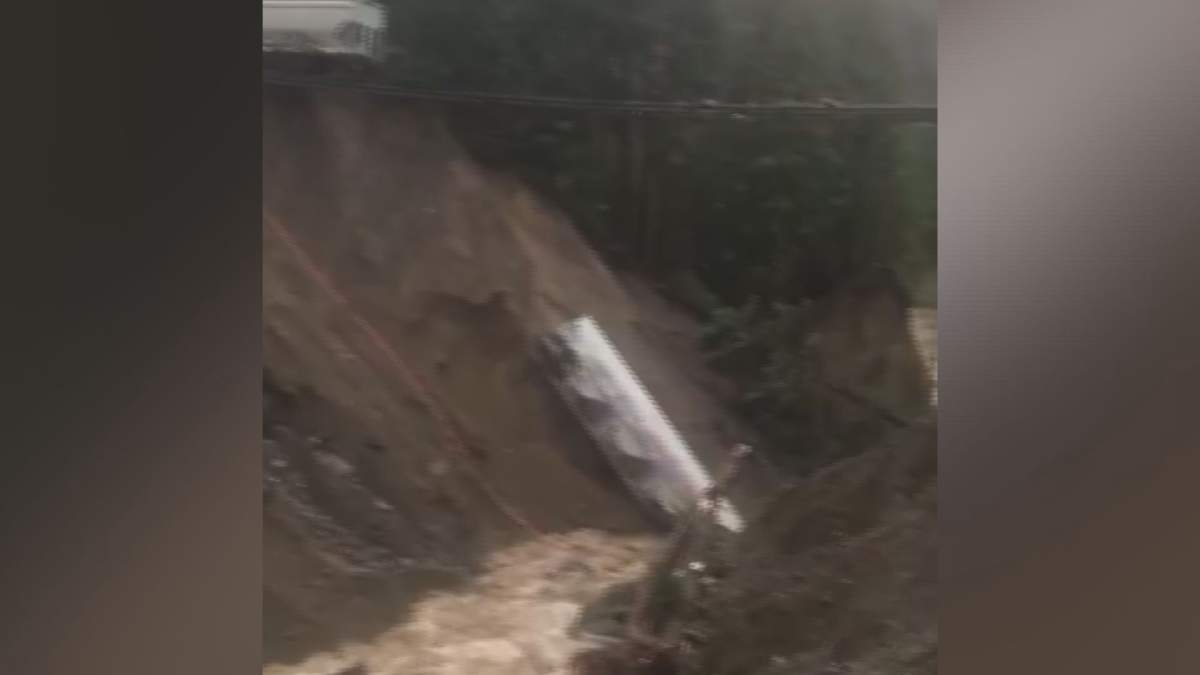 A train derailment near Boston Bar.