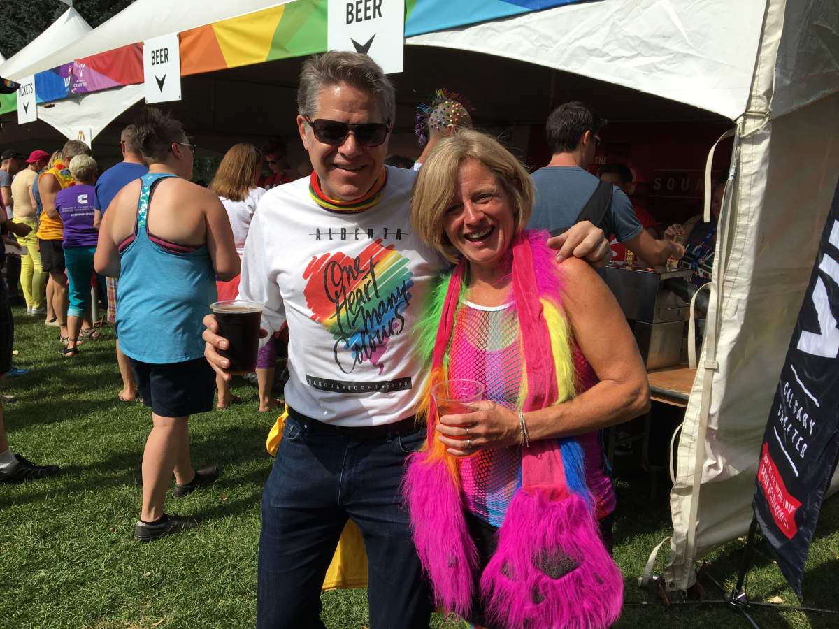 Darren Lund with Rachel Notley.