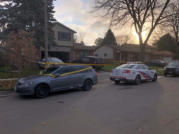 A photo of the shooting scene near Sheppard Avenue East and Meadowvale Road.