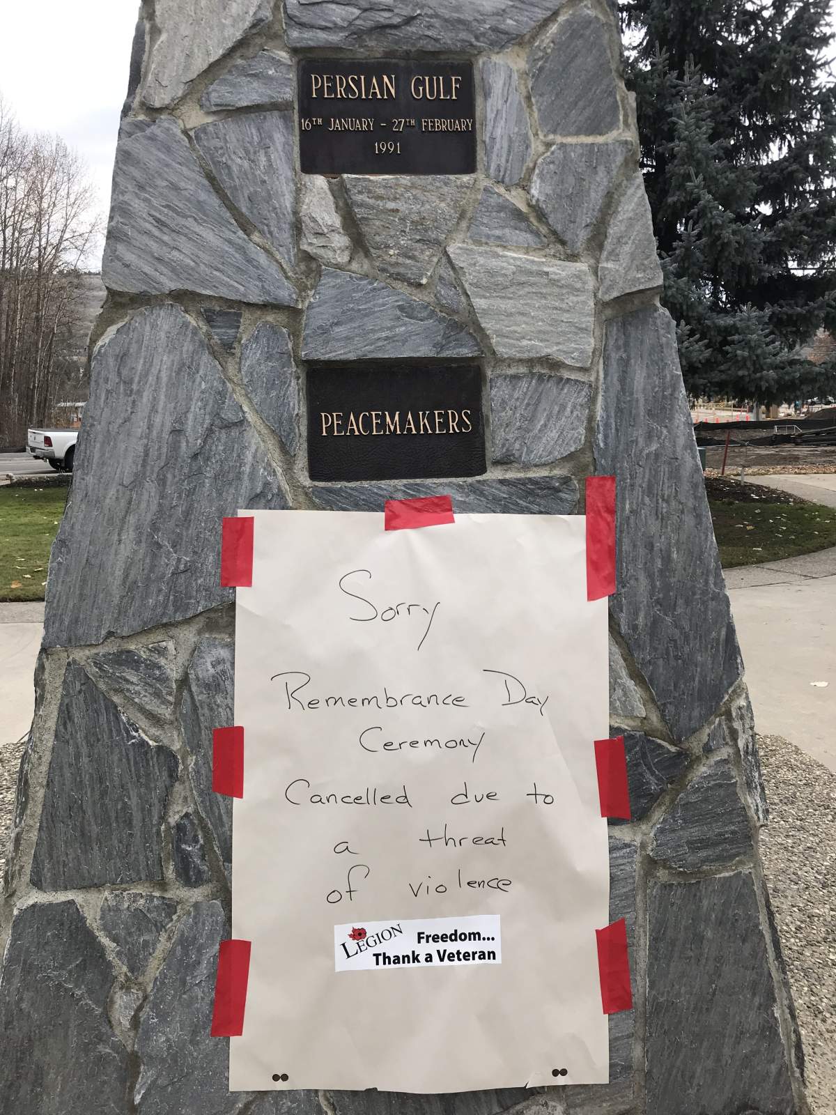 Another view of the Winfield cenotaph.