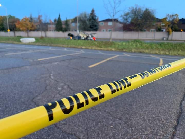 A photo of the crash scene near Rathburn and Creditview roads.