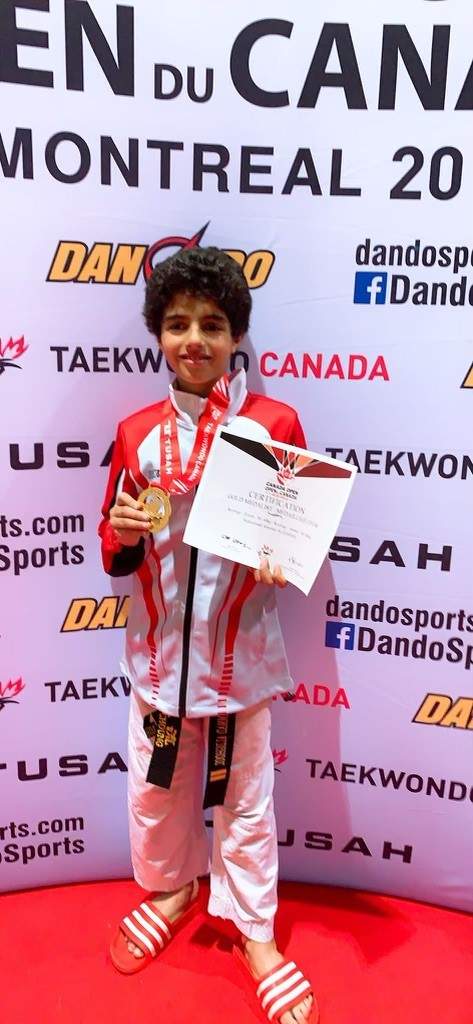 Muhammad Almutaz Alzghool has been practicing taekwondo since he was four years old.