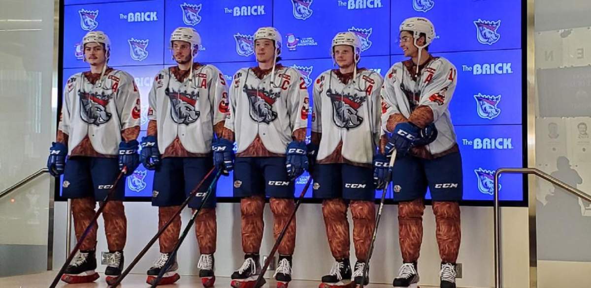 The Edmonton Oil Kings reveal the 2021 Teddy Bear Toss jerseys Tuesday, Nov. 30, 2021.