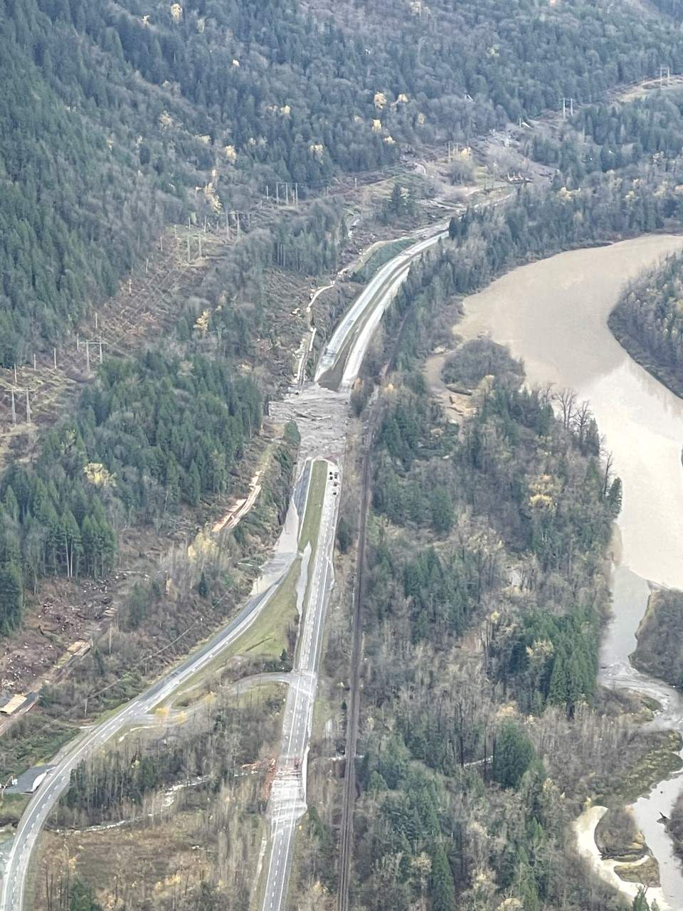 Popkum from the air as seen on Tuesday morning.