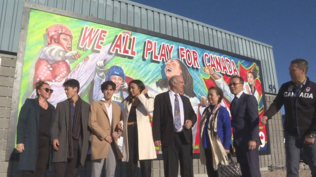 Take Pride Winnipeg! and Canadian Tire have unveiled a mural in honour of rising Winnipeg taekwondo star Skylar Park at her family’s taekwondo academy in south Winnipeg.