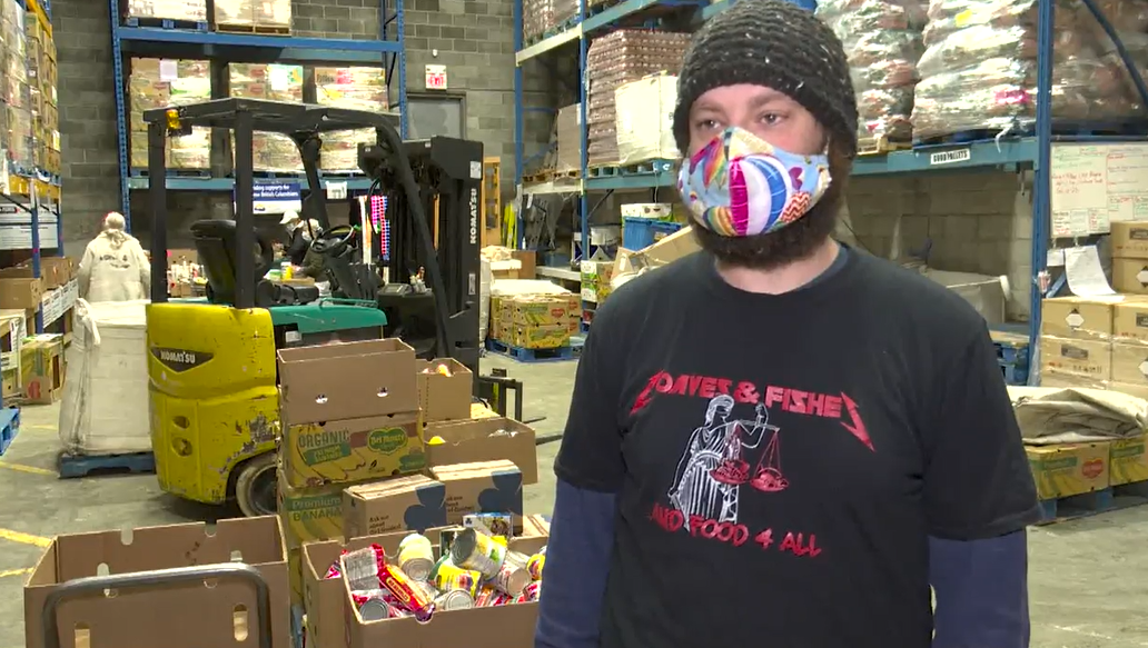 Alex Counsell, operations manager for the Nanaimo Loaves and Fishes Community Food Bank, is thrilled about the prospect of a new, larger warehouse for food distribution. He's seen here in Nanaimo, B.C. on Dec. 9, 2021.