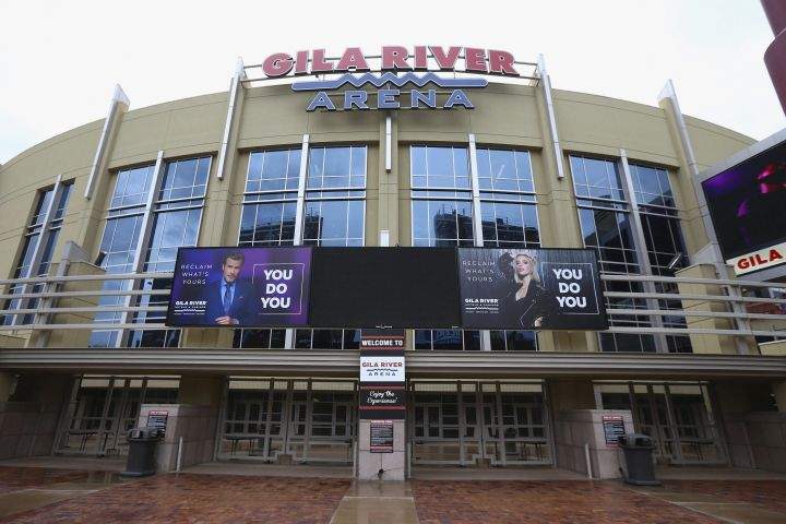The Gila River Arena, home of the Arizona Coyotes hockey team.