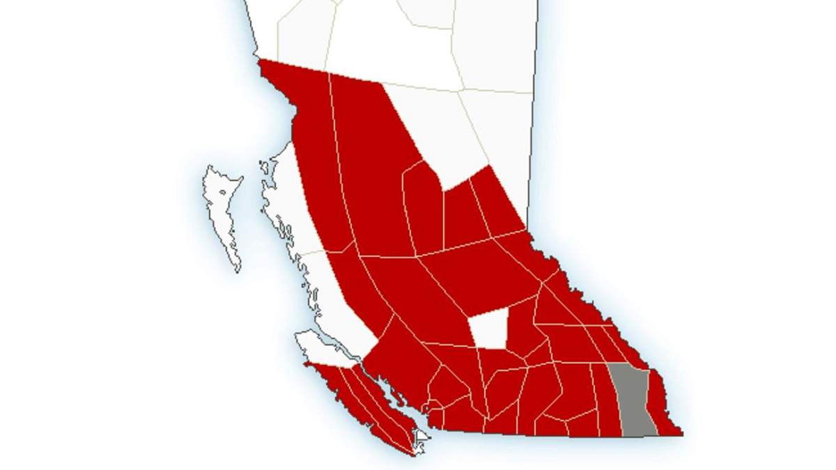 A graphic showing regions under either winter storm warnings or snowfall warnings on Saturday, Dec. 18, 2021.