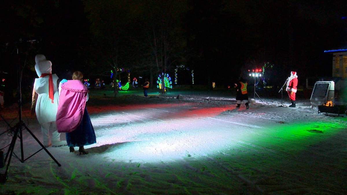 Santa Claus wished all a merry Christmas at the BHP Enchanted Forest in Saskatoon.