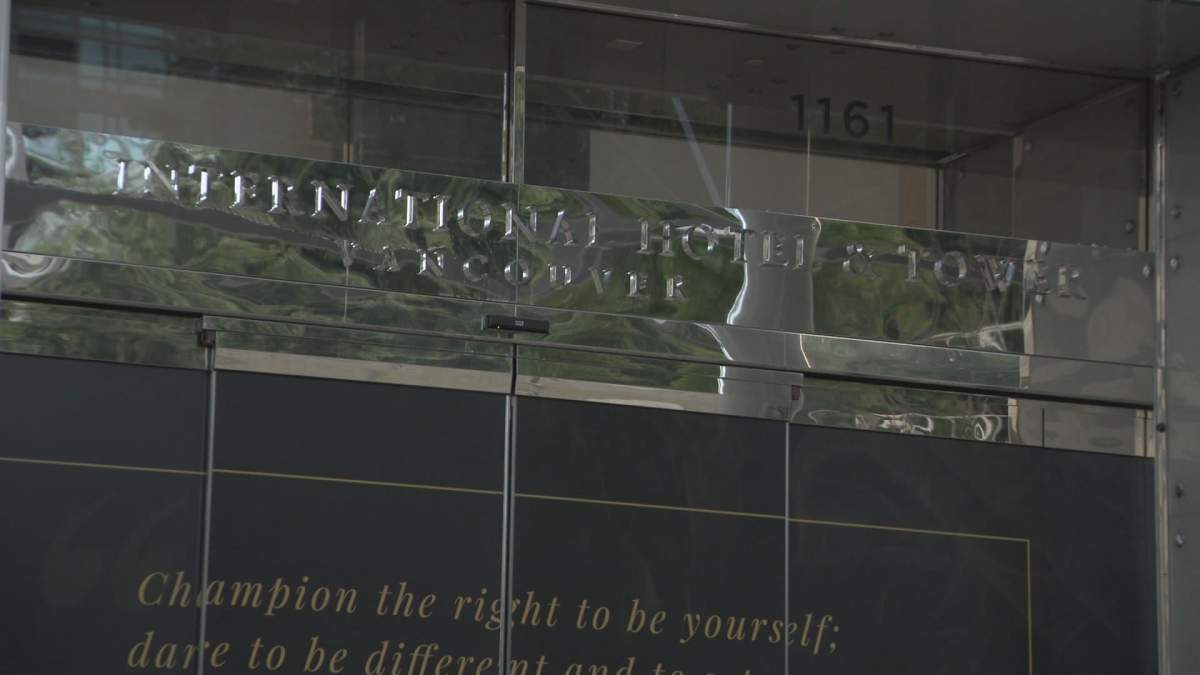 All the Trump branding has been removed from the building.