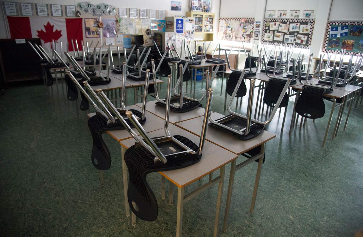 In-person schools closed in Newfoundland during the COVID-19 pandemic.