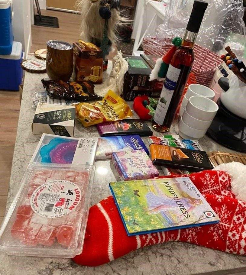 A shipment from a previous Christmas Liane Karba sent to a friend and cancer survivor.