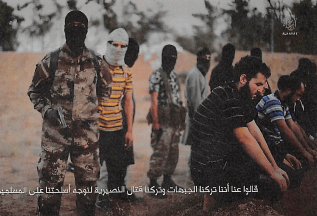 Image of Mohammed Khalifa, left, taken from ISIS execution video, according to the U.S. Department of Justice.
