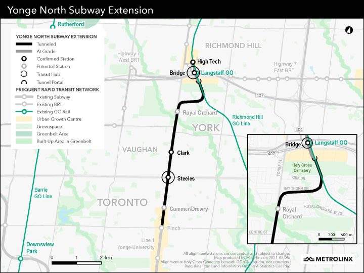 Route adjusted for planned Yonge North subway extension amid criticism from residents - image