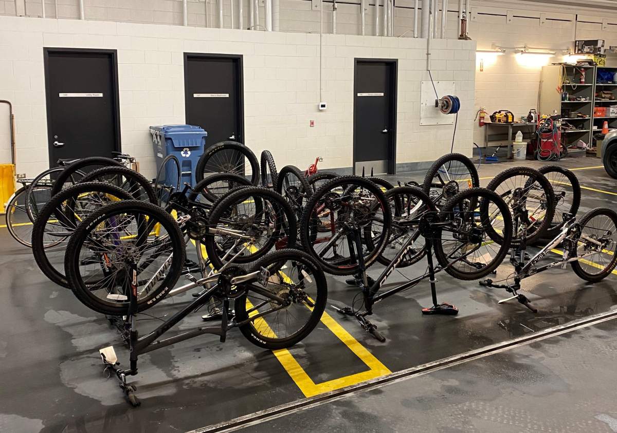 Photo of the bikes recovered from the lockup