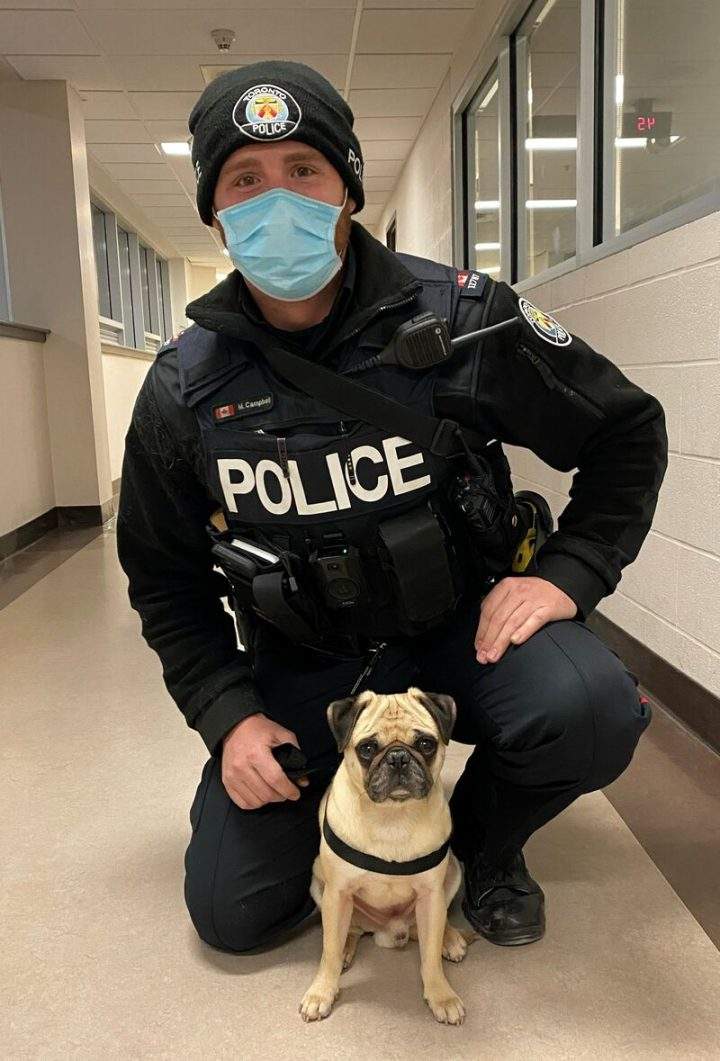 Bugsy with Const. Matthew Campbell.