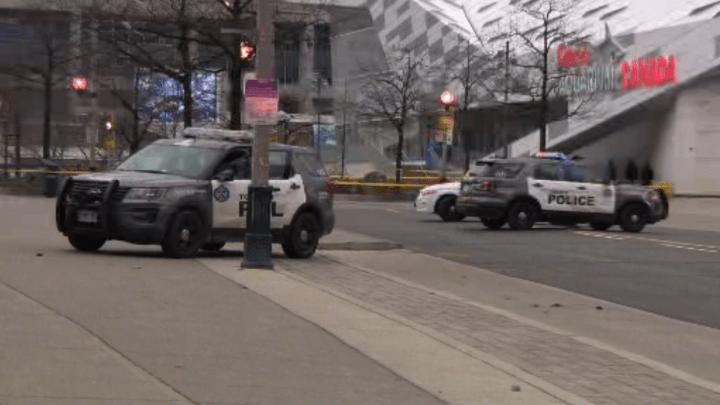 The area around the CN Tower was closed.