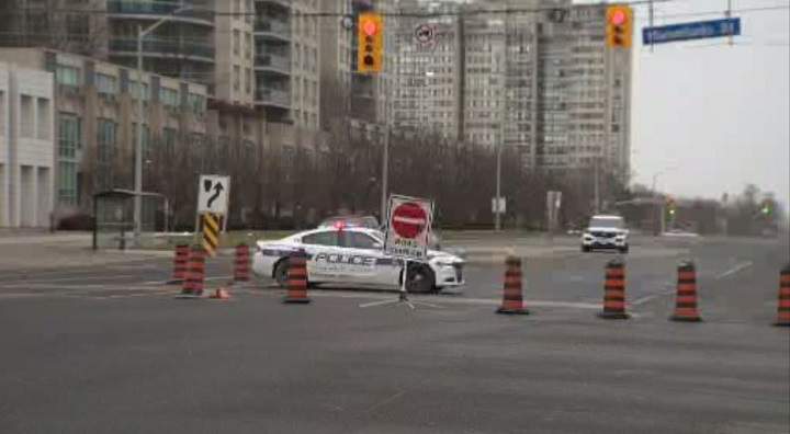 A photo of police on scene.