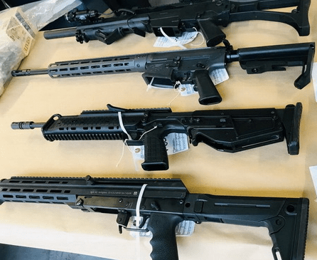 Richmond RCMP seized a number of firearms from three clandestine drug labs in Richmond, B.C. in October 2020.