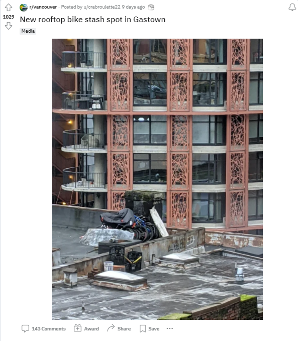 Vancouver police say they began investigating after rumours of the stash spot started to spread on Reddit.