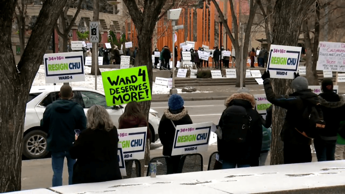 Rallies in support of and against embattled Calgary Coun. Sean Chu took place on Saturday, Dec. 4, 2021.