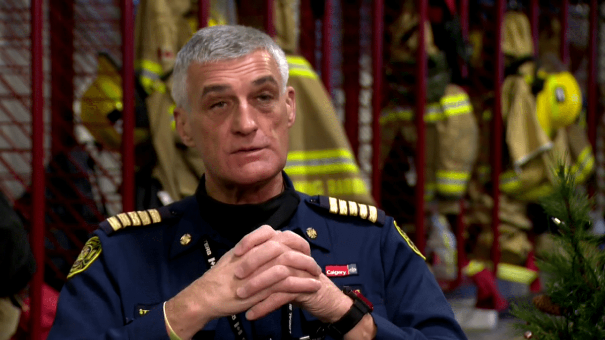 Calgary Fire Department Chief Steve Dongworth, pictured on Dec. 23, 2021.