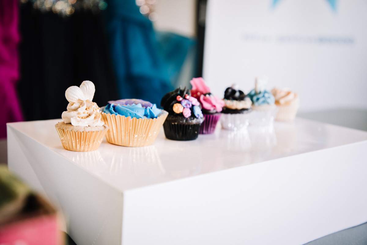 A photo of cupcake submissions from a previous year of the cupcake contest event. 