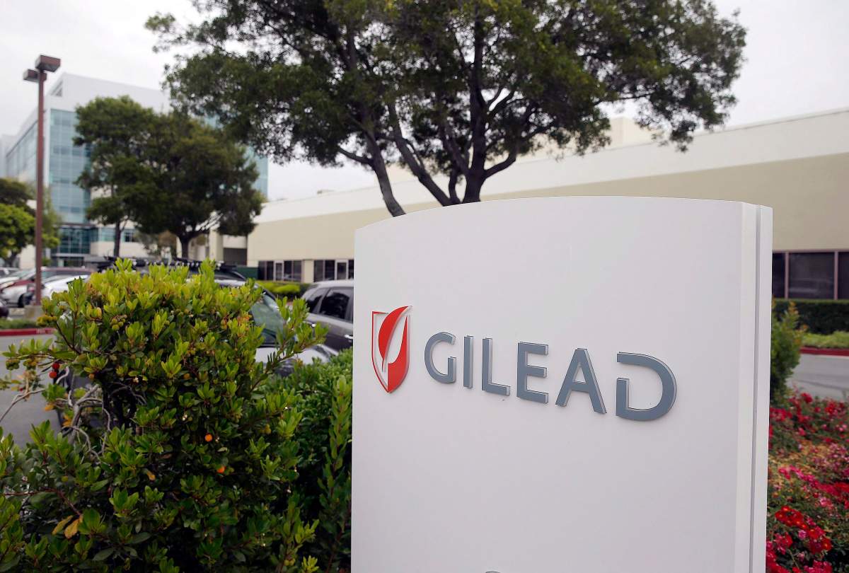 FILE - This July 9, 2015, file photo shows the headquarters of Gilead Sciences in Foster City, Calif. (AP Photo/Eric Risberg, File).