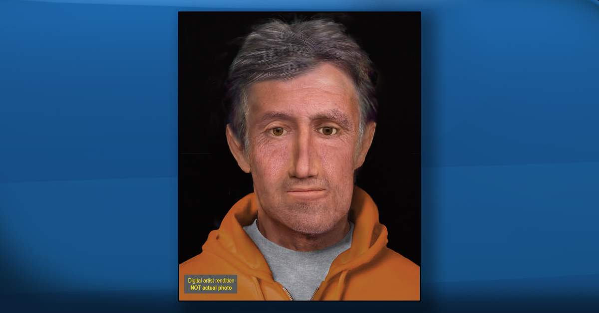 Facial Reconstruction of a man found dead in Edmonton in October 2020
